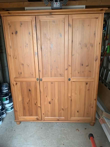 Photo of free IKEA wooden double wardrobe (G43 2SY) #1