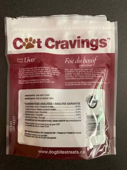 Photo of free Freeze-dried liver cat treats (Crystal Beach) #2