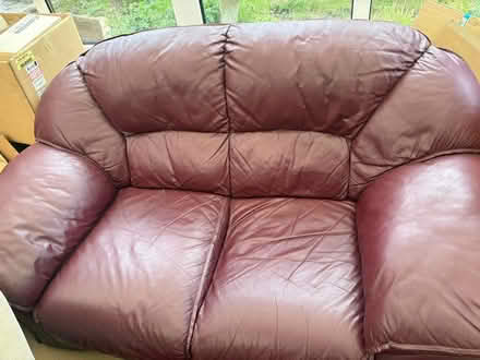 Photo of free Leather sofas (Westward Ho) #2