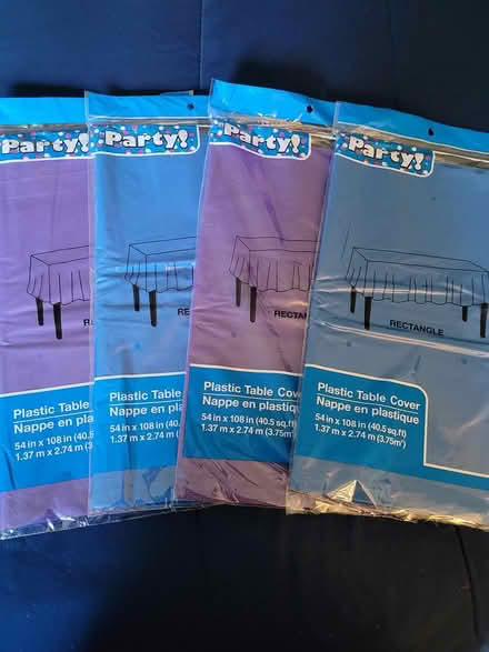 Photo of free NEW Rectangle Plastic Tablecloths (Los Altos Hills, CA) #1