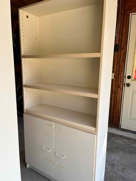 Photo of free 2 tall & narrow shelving units (Near East) #1