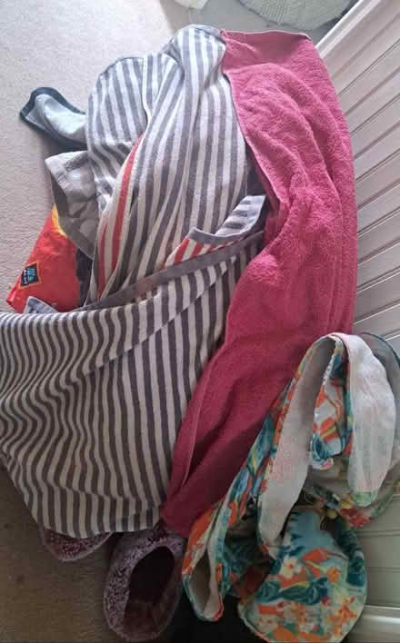 Photo of free Large amount of towels and king-size duvet (Morley DE21) #1