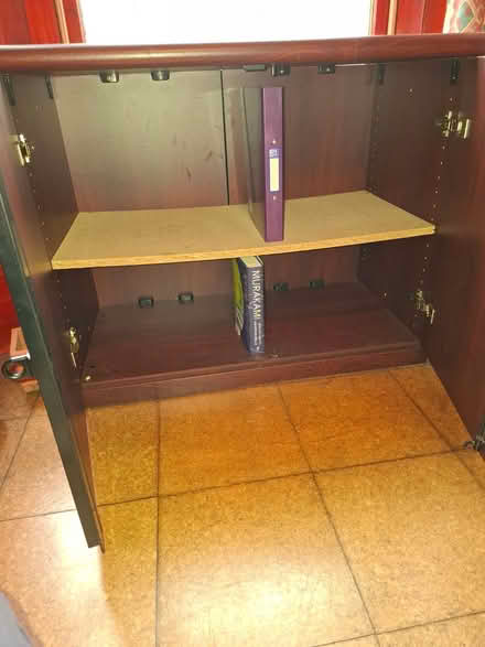 Photo of free Mahogany 2-door storage cabinet (Tufnell Park N19) #3