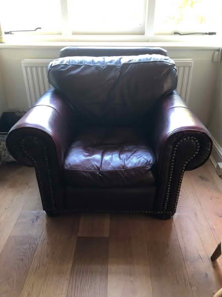 Photo of free Leather armchair (Binfield Heath RG9) #1