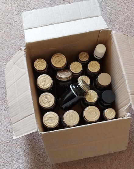 Photo of free Small brown glass containers with lids (Marchmont EH9) #1
