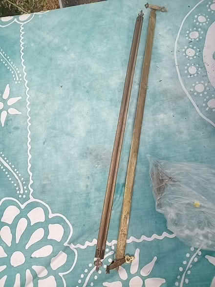 Photo of free 2 x 2 foot (60cm)brass stair rods with fixings and screws (Dunstable LU6) #1