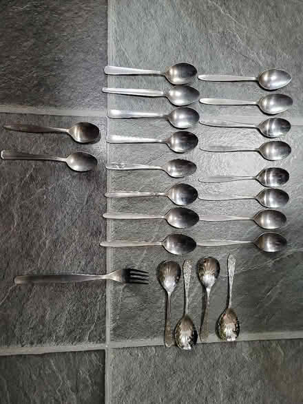Photo of free Various teaspoons x 22 and fork x 1 (Shenley Fields B29) #1
