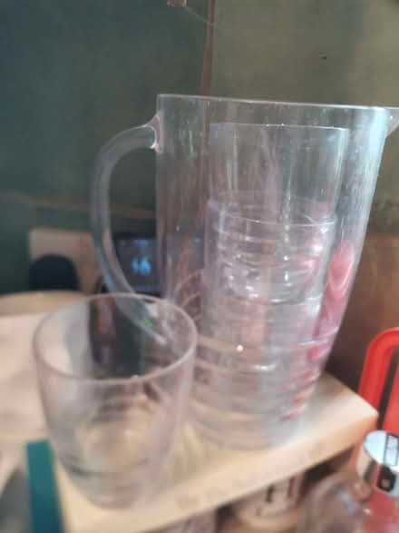 Photo of free Plastic jug and 4 plastic glasses (Kingsley Park) #1