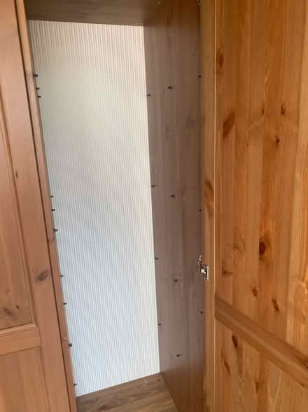 Photo of free IKEA wooden double wardrobe (G43 2SY) #2