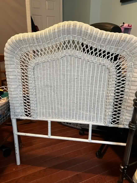 Photo of free White wicker twin headboard (Old City NE near Gallaudet) #1