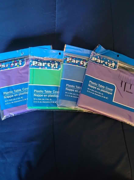 Photo of free NEW Round Plastic Table Cloths (Los Altos Hills, CA) #1