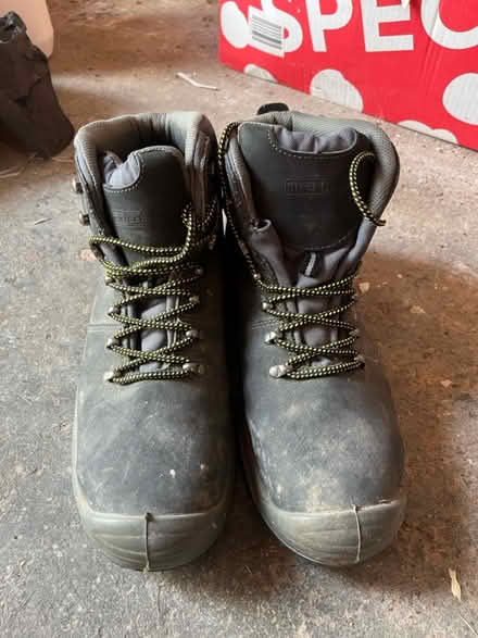 Photo of free Steel cap shoes size 12 - worn x15 (Shirley, Majors Green B90) #1
