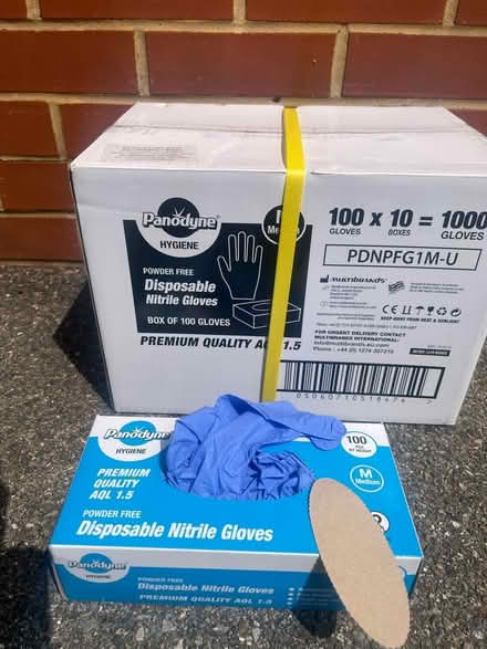 Photo of free Boxes of nitrile gloves, plastic aprons, masks (Portslade by Sea BN41) #1