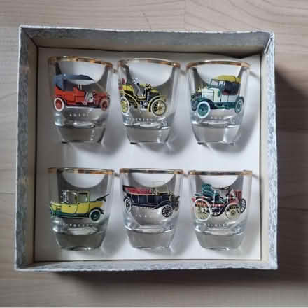 Photo of free 60s kitsch shot glasses in box (Coldean BN1) #1