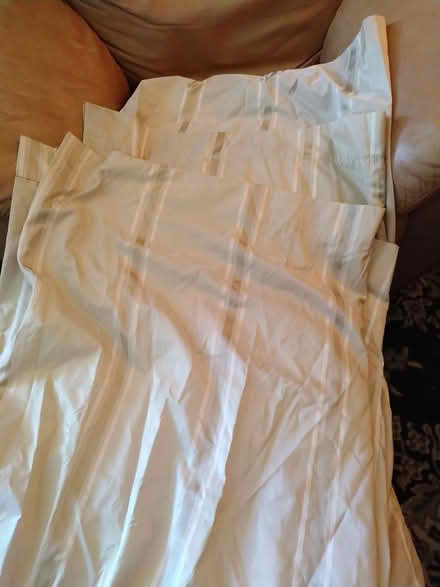Photo of free Cream Striped Curtains (Tacoma) #1