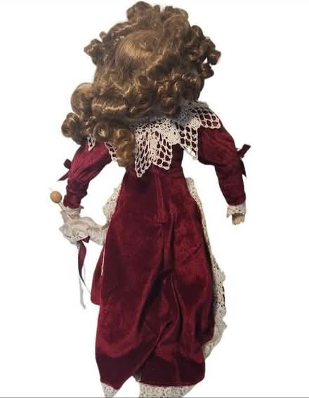 Photo of free Porcelain Doll- red gown w/umbrella (Gwynn Oak MD) #2