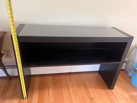 Photo of free Black console table with glass top (Branford) #3