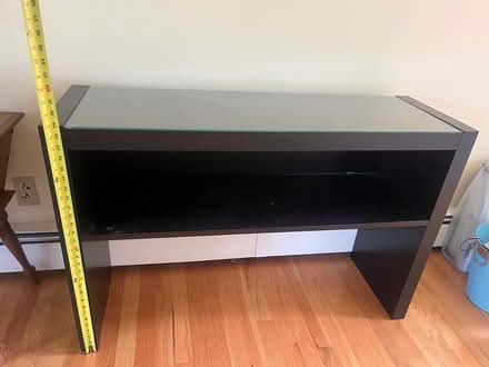 Photo of free Black console table with glass top (Branford) #3