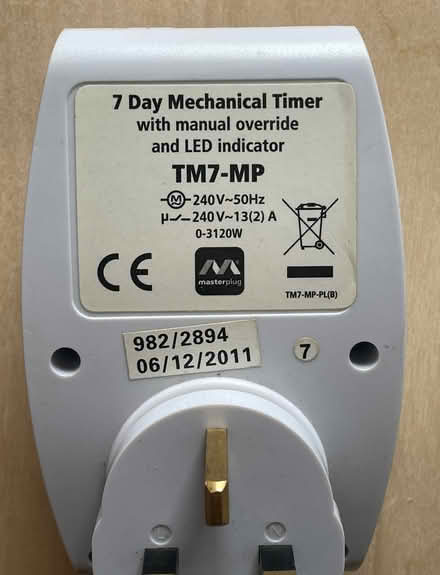Photo of free 7-Day mains switching timer (Fishers Green SG1) #2