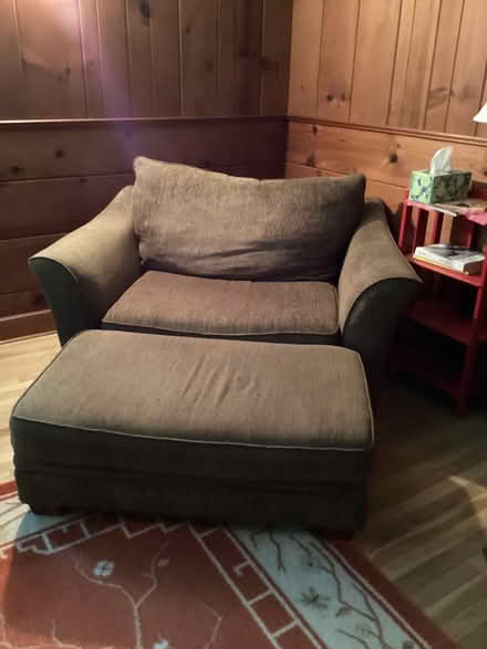 Photo of free Over-sized chair and ottoman (Great Plain Rd, Danbury) #1