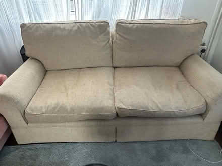 Photo of free Large beige comfortable sofa (Farnham) #1