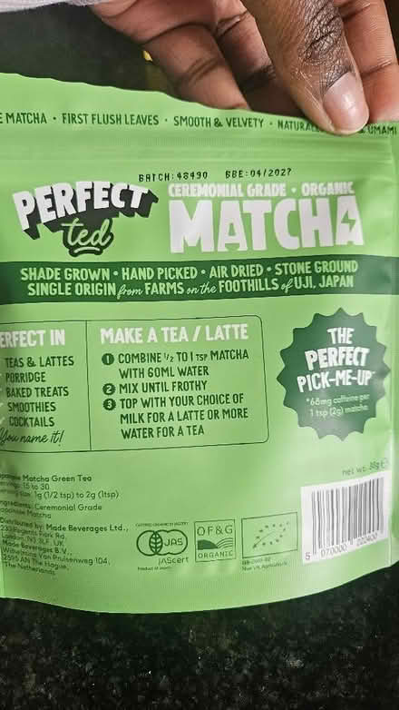 Photo of free Matcha tea powder small pack (Cheshunt EN8) #2
