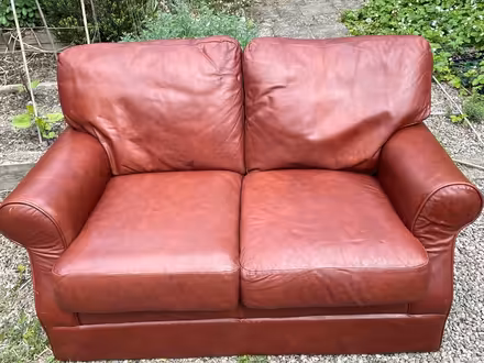 Photo of free Brown 2 seater leather sofa (Wigmore HR6) #1