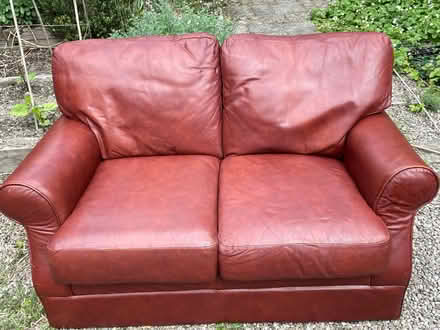 Photo of free Brown 2 seater leather sofa (Wigmore HR6) #1