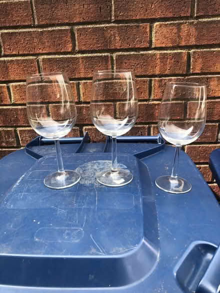 Photo of free 3 Large wine glasses (Wood Farm OX3) #1