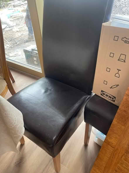 Photo of free X4 brown leather chairs (Sandymount) #2