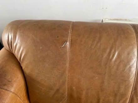 Photo of free Leather couches andoak coffee table (CV23FB) #2
