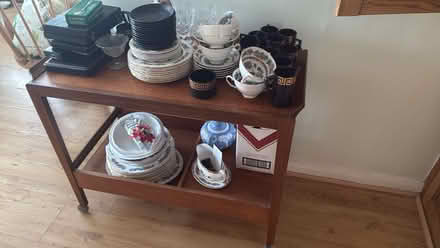Photo of free Midcentury wooden trolley with useful drawer (Felpham PO22) #1