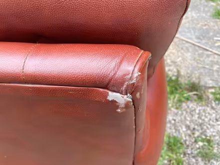 Photo of free Brown 2 seater leather sofa (Wigmore HR6) #2