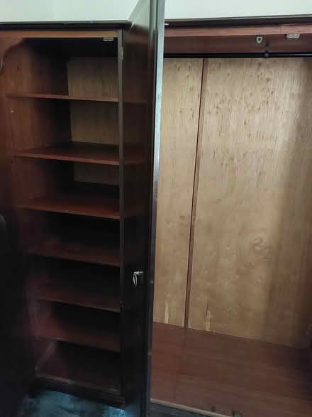 Photo of free Large vintage (teak?) wardrobe (Roughpark, Strathdon) #2