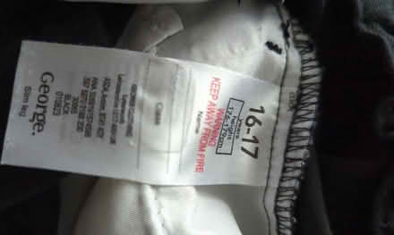 Photo of free Asda George Slim Fit Black School Trousers. Age 16-17 (Kings Hill SG12) #3