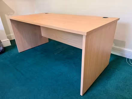 Photo of free Maestro Rectangular Panel End Desk - Beech - 1600x800 mm (Burnmill Farm LE16) #1