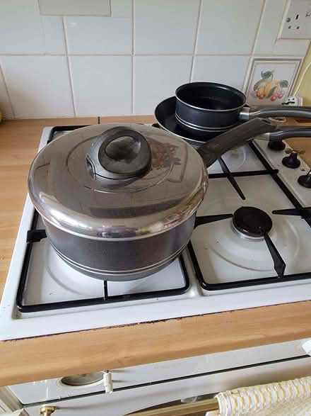 Photo of free Tefal Large saucepan, smaller one and frying pan (Saint Clements WR2) #1