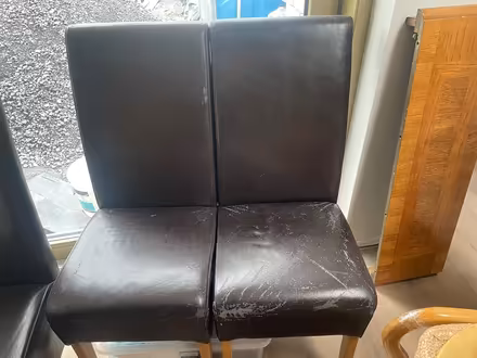 Photo of free X4 brown leather chairs (Sandymount) #1