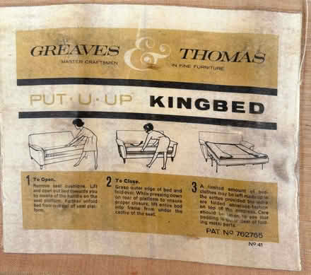 Photo of free king size bed setee (Twickenham TW2) #3