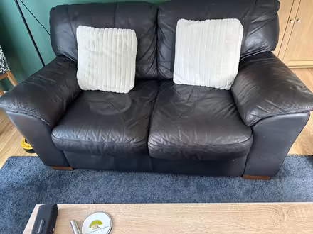 Photo of free 2 leather sofas (Eh20 9pb) #1