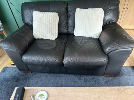 Photo of free 2 leather sofas (Eh20 9pb) #1