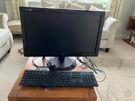 Photo of free Computer monitor and keyboard (Godolphin Cross TR13) #1