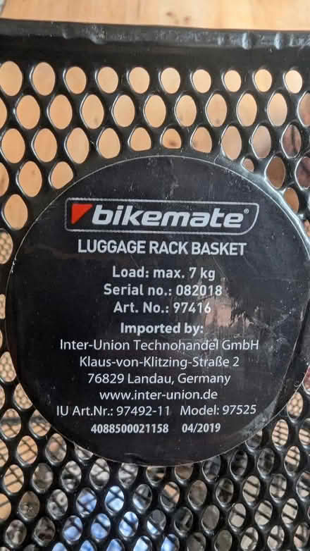 Photo of free Clip on bike basket (bikemate brand) (Balsall Heath B12) #2