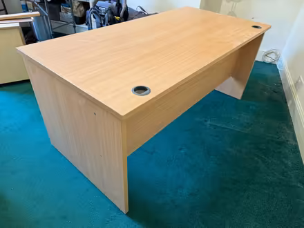 Photo of free Maestro Rectangular Panel End Desk - Beech - 1600x800 mm (Burnmill Farm LE16) #2