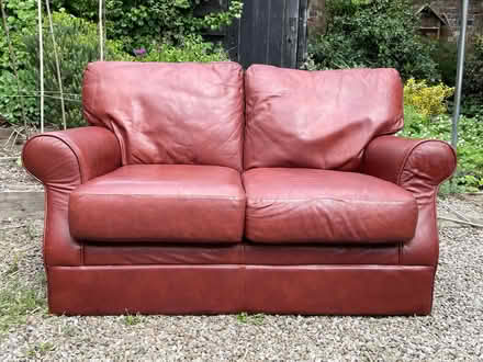 Photo of free Brown 2 seater leather sofa (Wigmore HR6) #1