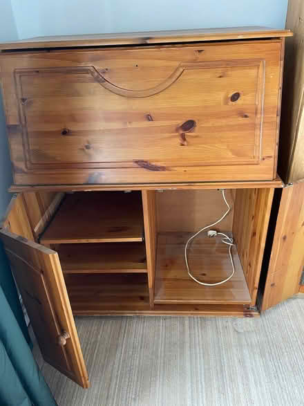 Photo of free Antique pine computer bureau (Cheadle Heath SK3) #1