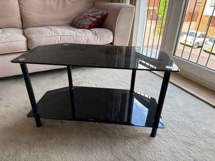 Photo of free Glass TV stand (Horndean PO8) #1