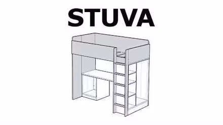 Photo of free Ikea STUVA bed - bed only, NOT cupboard, desk or mattress (Welling DA7) #1