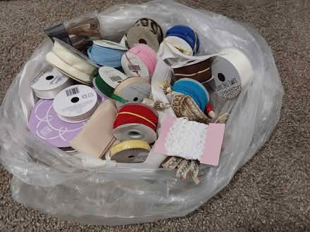 Photo of free Ribbon, trim, rubber stamps (I94/Rawsonville Rd, Willis) #1
