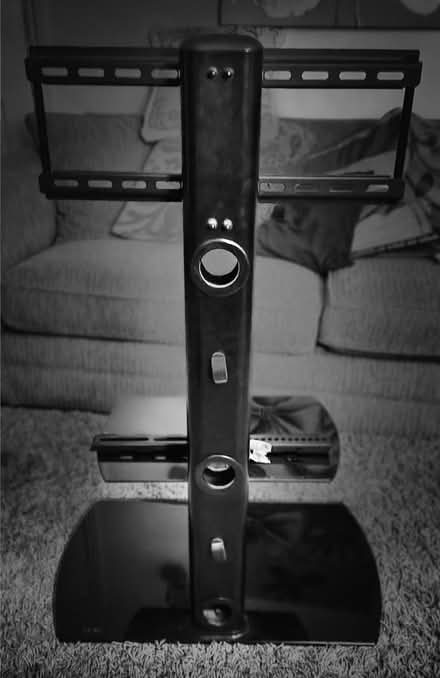 Photo of free Black Metal and Glass TV Stand with bracket & screws (Sunningdale SL5) #2